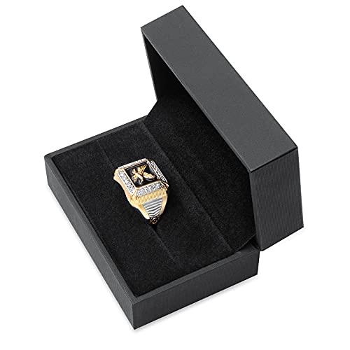 Men's 14K Gold Eagle Band Ring Cubic Zirconia American Eagle Ring4