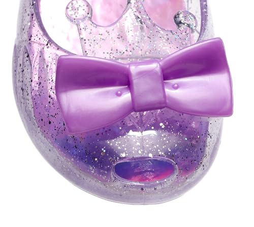 Image of Jelly Shoes for Girls Princess Dress Up Flat Sandals for Toddler Cosplay Clear Glitter Jellies Mary Janes with Bow /Crown