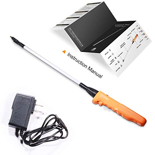 West Thorne Pro Cattle Prod Waterproof Livestock Prod Stick with LED Light Livestock Prod for Livestock Management(25.9in)
