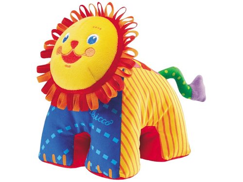 Di Candia Chicco - 66442 - Mon Premier Lion en Velours aux Couleurs Vives Patchwork