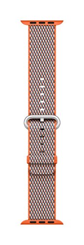 Image of Apple 38mm Woven Nylon Smartwatch Replacement Band for Watch Series 1, Watch Series 2, Watch Series 3 - Spicy Orange Check