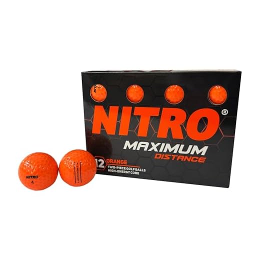 Nitro NMD12OBXC Maximum Distance Golfball, Orange, 12 Stück