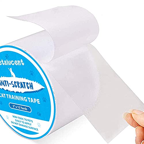 Petslucent Katzen Anti Kratz Tape 15m(7.5cm x 15m), Cat Möbelschutz Trainingsband Anti Scratching, Doppelseitige Schutzvorrichtungen für Teppich, Sofa, Couch, Tür