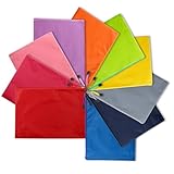 Dimensioni e quantità: 10 sacchetti per documenti, formato A4, 346 mm x 243 mm, con grande capacità e quantità sufficiente, per soddisfare le tue esigenze quotidiane per riporre file e altri oggetti.