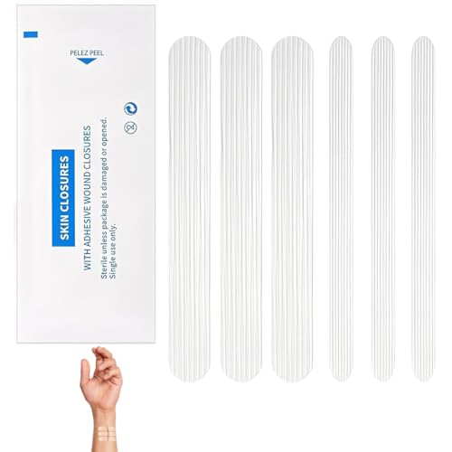KRFWGUU 16 Piezas Puntos De Aproximación Adhesivos Para Heridas Cierres De Piel Apositos Adhesivos Tiritas Para Asegurar Y Cerrar Pequeños Cortes Y Heridas Apósitos Para Kits De Primeros Auxilios