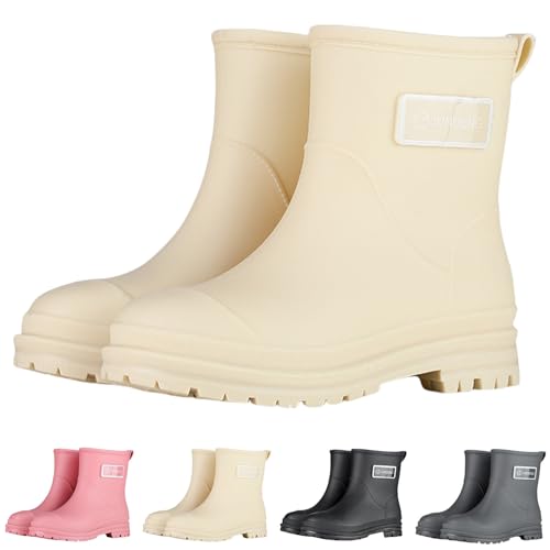 Bottes en caoutchouc imperméables et antidérapantes avec coupe mollet large - 5
