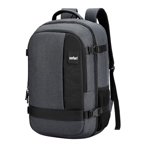 Safari Gravite 45L Large size Travel Laptop Backpack Bag for Man and Women with suitcase compartment, Ideal for Office Use/Work Trips, Large School/College Bags for boys & girls, Color-Black