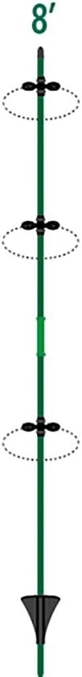 Allsop Home and Garden Master Series Stake, 8 Foot, Adjustable Stake Foot with Sliding Support Anchors, Aluminum Construction, Provides Plant Support, (1 Count)