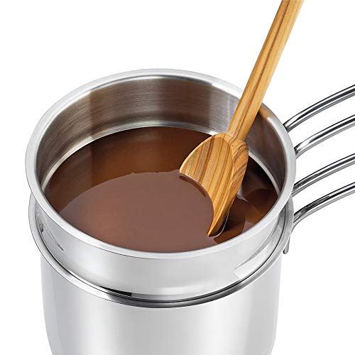 Kuchenprofi Bain Marie/Double Boiler Sandwich Base with Glass Lid, Silver, 15 cm