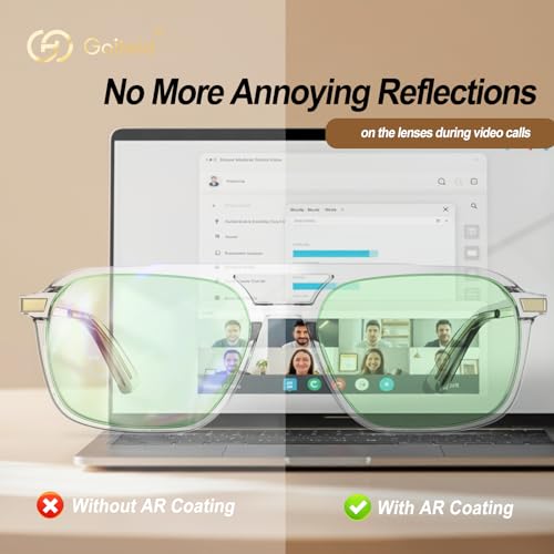 Image of Goiteia Blue Light Glasses Men Women - Retro 70s Gaming Glasses for Anti Eyestrain, Comfortable for All-Day Wear