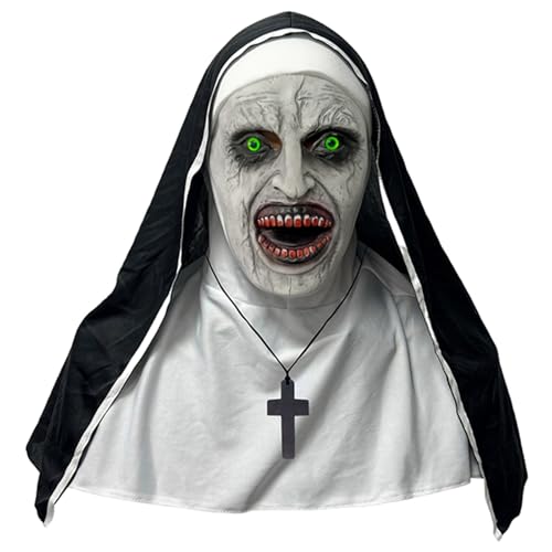 Masque de nonne réaliste en latex OpenMouthMask avec bouche ouverte