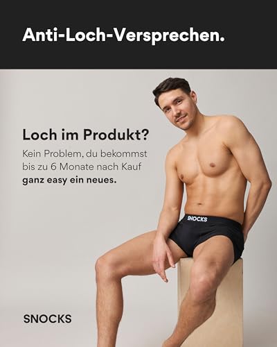 Snocks Boxershorts Herren 6 Paar Schwarz Größe XL Unterhosen Männer XLarge Baumwolle Unterwäsche