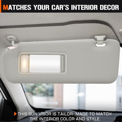 Sun Visor with Vanity Light for 2010-2015 Mazda CX-9, Left Driver Side Gray Sunvisor Replacement TDY1-69-320 by Aeagle - Image 8
