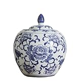 Décoration d'intérieur : le pot de fleurs bleu utilisé comme vase peut être assorti avec des fleurs séchées et des fleurs fraîches, qui peuvent parfaitement correspondre à vos autres séries de porcelaine bleue et blanche. Belles pièces maîtresses décor de bureau, bureau, étagère, salon