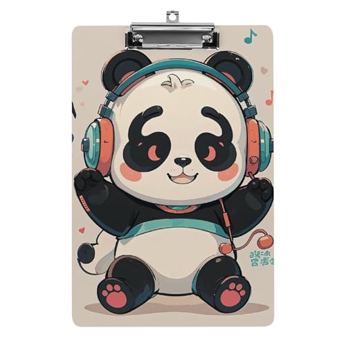 Porte-bloc panda de qualité supérieure en acrylique rigide et clip métal