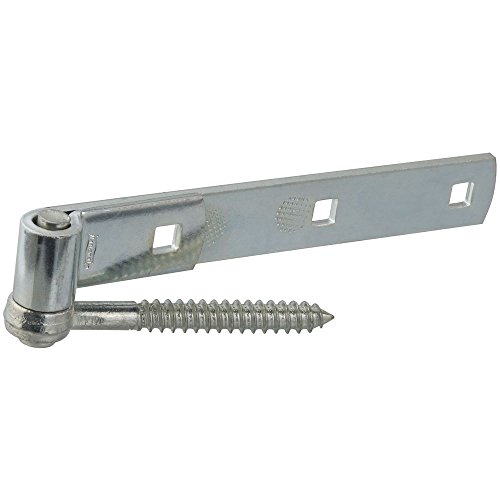 National Hardware N130-054 290BC Screw Hook Strap Hinges in Zinc plated, 2 pack