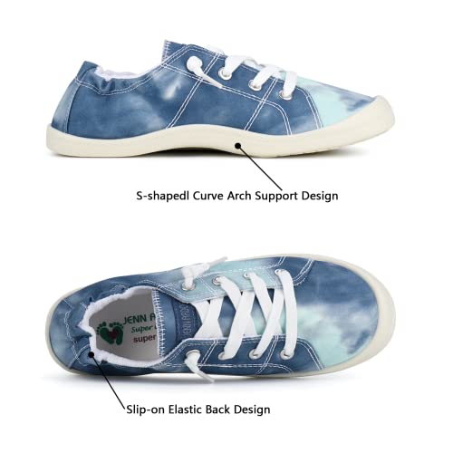 JENN ARDOR Women's Canvas Shoes Low Top Classic Slip-On Lightweight Comfort Fashion Sneakers for Walking4