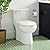Signature Hardware 953868 Brinstead 1.28 GPF One Piece Elongated Toilet with Chrome Left Hand Lever - Standard Seat Included - White