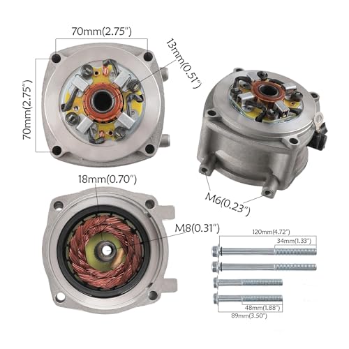 Motor de arranque eléctrico para motores 2 tiempos 47cc y 49cc compatible con pocket bikes, mini dirt bikes, scooters, cortadoras de césped, choppers, go-karts, ATVs y quads miniatura 2