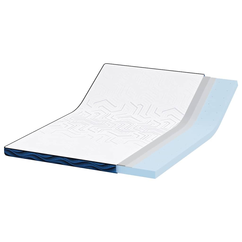 Cubrecolchón blanco 140 x 190 cm de espuma con memoria con funda Jacquard, sobrecolchón de espuma de poliuretano de alta densidad para comodidad y apoyo, ideal para dar vida a un viejo