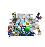 Instrucciones de uso: Las pegatinas de pared de Super Mario son fáciles de pegar en cualquier superficie limpia y seca, no aptas para superficies irregulares o rugosas.