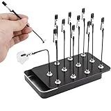12 PCS Model Painting Stand Base Holder Magnetic Bendable Alligator Clip Sticks Set Adjustable Modeling Tools for Easy Airbrush Use, Metal Wire Clamps Long-Tailed Clasp for Hobby DIY Card Photo Memo