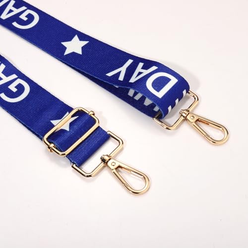 Image of Game Day Purse Strap Replacement Crossbody Wide Shoulder Strap Star Football Strap for Stadium Approved Clear Bag