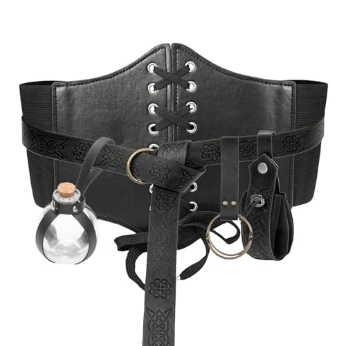 Fcnjsao Unique Pattern Belt Set Personality Hundred with Waistband Exquisites Belt Fashion Accessory