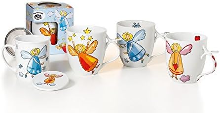 Cha Cult Porcelain Tea Cups with Guardian Angels