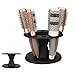 Milltrip Plastic Hair Brush Holder with 8 Holes - Multi Size Comb Stand Shelf for Roller Brushes, Cushion Brushes & Regular Combs, Wall Mounted Display Rack for Salon & Home Bathroom (Black)