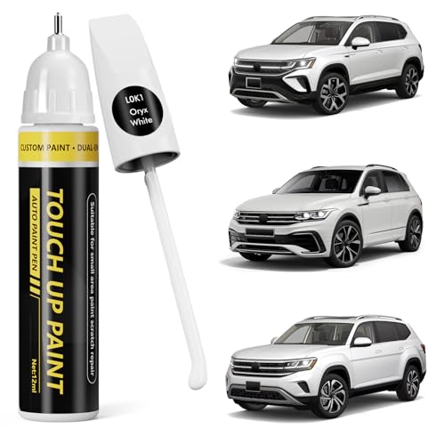 Pholeon (Oryx White (L0K1) Car Touch Up Paint for Volkswagen,Car Paint Scratch Repair Kit,2 in 1 Premium Scratch Remover Pen with Exact Color-Matched