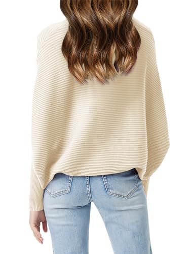 Girls Oversized Sweater Kids Fashion Batwing Sleeve Ribbed Knit Pullover Tops 5-14 Years3