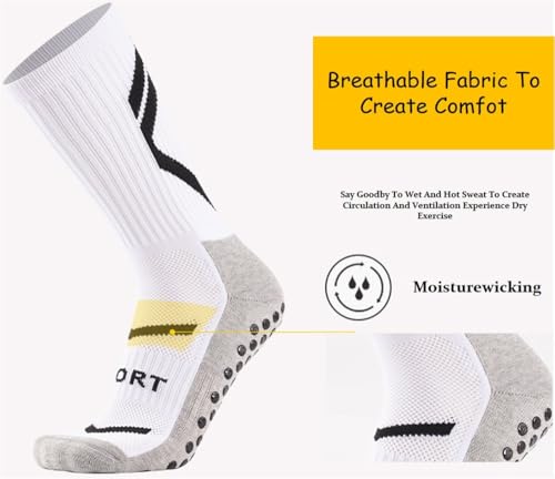 UM 2 Pairs Football socks Anti-slip Cycling Sports Socks Thickened Towel Bottom Mid-tube Yoga Fitness Training Socks4