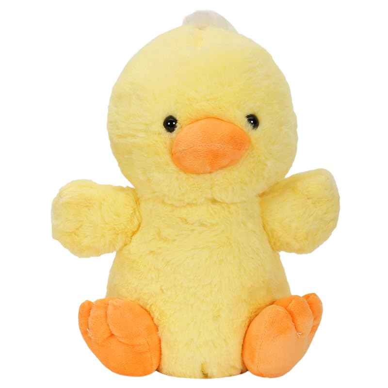 Duck Plush Soft Toy Sitting, Cute Stuffed Animal Doll for Kids, Adorable Birthday Return Gift, Huggable Cuddly Toy for Girls & Boys, Yellow 11 Inch-image-11
