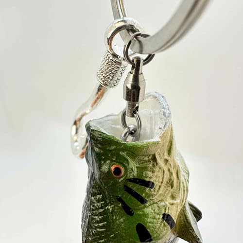 Image of Bass Fishing Keychain Gifts, Bass Fish Key Chain for Men, Cool Fishing Keychain Stuff Funny for Fishing Lovers