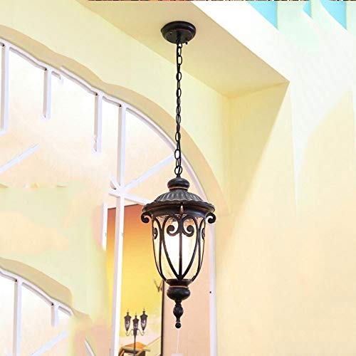 Lanterne en verre clair et suspension extérieure durable style lanterne - 4