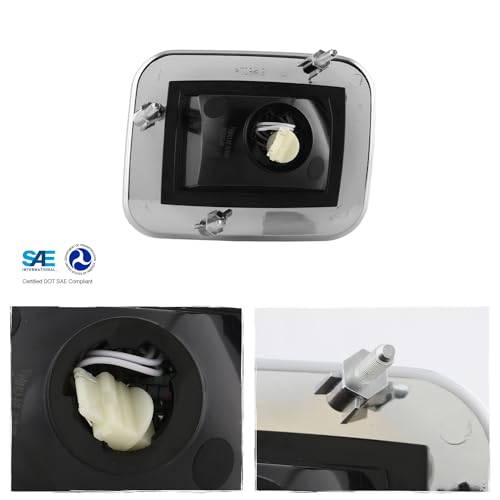 AKKON - Fits 2003-2009 Hummer H2 [USA Model] LED Chrome Clear Corner Lights Parking Signal Lamp Pair Driver+Passenger