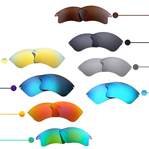 Image of Polarized Replacement Lenses for Oakley Fast Jacket XL Sunglasses-Multi Options,with Lens Cloth