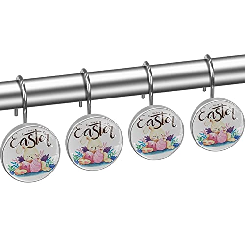 Crochets de rideau de douche Happy Easter pour fêter le printemps