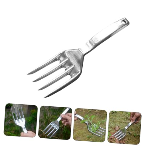 Rastrillo de mano de aleación de aluminio para jardinería miniatura 5