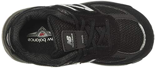 New Balance Kids 990 V5 Lace-Up Sneaker, Black/Silver, 5.5 Us Unisex Toddler #TOP4