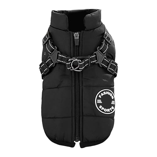 犬用ジャケット、犬用防寒コート - 犬用コート防水防風犬用防寒コート - 犬用コート 暖かい犬用防寒着ベスト、小型中大型犬用ハーネス付き犬用冬用ジャケット