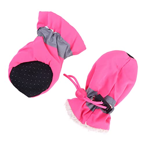 TOGEVAL 4個セット 犬用ブーツ バリカン 犬のブーツ 犬用爪切り 大型犬 犬のおもちゃ ペット 犬のグルーミングキット 車 犬の爪切り 滑り止め犬用靴下 トリマー 子犬 犬の靴 ピンク