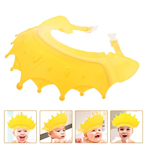 Image of Boy Girl Hair Wash Hat Adjustable Shower Cap for Boy Girl Portable Bathing Cap with Cute Design Practical Shampooing and Toddlers