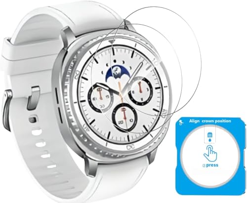 Yieehhow Schutzfolie für Samsung Galaxy Watch 8 40mm Panzerglas, [2 Stück] 9H Härte Gehärtetes Glas, Anti-Kratzer/HD Dis...