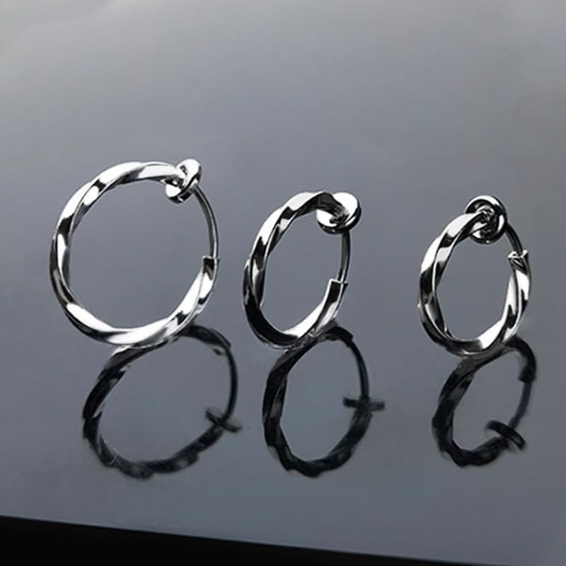 Image of SALTY ALPHA Anti Tarnish Non-Pierced Rigel Earrings for Men | Ear Hoop for Man | Stylish Fashion Jewellery Accessories for Boys | Minimal Jewelry | Ideal for Gifting | Gift for Diwali, Christmas, Marriage, Birthday