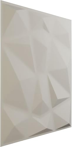 Miniatura 2 de Ekena Millwork 19 58 pulgadas de ancho x 19 58 pulgadas de alto, Niobe EnduraWall decorativo 3D, blanco satinado flor (cubre 2.67 pies cuadrados).