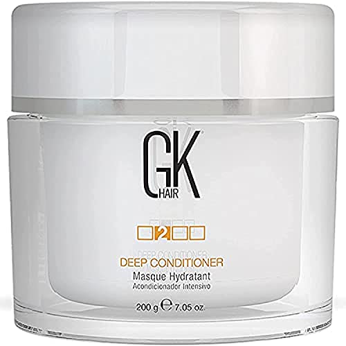 GK HAIR Global Keratin Deep Conditioner Masque (7.05 Fl Oz/200 g) Intense Hydrating Repair Treatment Mask for Dry Damaged Color Treated Frizzy Hair Restoration Formula with JOJOBA Seed Oils