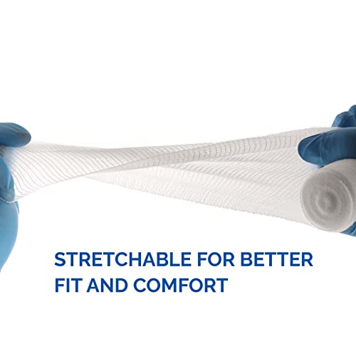 Jmu Gauze Rolls, Sterile Rolled Gauze 4" X 4.1 Yards, Pack Of 24, With 2 Medical Tapes #TOP4