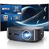 [1000 ANSI & Audio by DBX-TV] Alvar 4K Projector with WiFi 6 and Bluetooth, NetfIix Certified & DoIby Audio, Auto Focus and Auto Keystone Native 1080P Smart Projector with HDR10+, 30W Speakers, Black